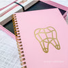 Dental-Themed Stationery Set – Pink Notebook & Crystal Pen Gift Box
