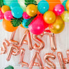 🌴 Tropical "Last Splash" Balloon Garland Kit – 6 Ft Arch with Palm Leaves & Foil Letters