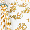 Glitter "Twenty One" Party Straws – 10 Pack for 21st Birthday Drinks