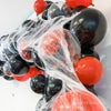 🕷️ Black & Red Balloon Garland Kit with Faux Spider Web Accent [Other colors Available]