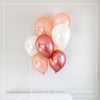 Rose Gold Balloon Bouquet – 8-Pack Latex Balloons in Rose Chrome & Pearl White