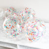Sprinkle Confetti Balloons – 12" Clear Latex (Multi-Color)
