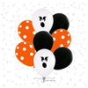👻 Halloween Balloon Bouquet – Ghost Face + Custom Color Mix