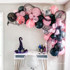 Haunted Chic Balloon Garland – Confetti & Marble Pink Balloons for Witchy Celebrations
