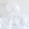 White Confetti Balloons – 12" Clear Latex Balloons for Weddings & Elegant Events