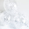 White Confetti Balloons – 12" Clear Latex Balloons for Weddings & Elegant Events