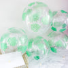 🌿 Clear Latex Balloon with Monstera Leaf Print – Jungle & Tropical Party Decor
