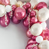Luxury Red Balloon Arch – Chrome Red, Pearl White & Gold Party Decoration