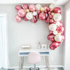Luxury Red Balloon Arch – Chrome Red, Pearl White & Gold Party Decoration