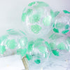 🌿 Clear Latex Balloon with Monstera Leaf Print – Jungle & Tropical Party Decor