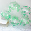 🌿 Clear Latex Balloon with Monstera Leaf Print – Jungle & Tropical Party Decor