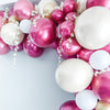 Luxury Red Balloon Arch – Chrome Red, Pearl White & Gold Party Decoration
