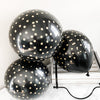Black & Gold Polka Dot Balloons – NYE, Birthday, & Graduation Balloons