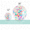 Sprinkle Confetti Balloons – 12" Clear Latex (Multi-Color)