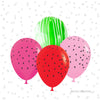 Watermelon Rind & Strawberry Seed Balloons – 4 Color Options (Party Pack)
