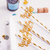 Glitter "Twenty One" Party Straws – 10 Pack for 21st Birthday Drinks
