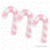 Pink & White Candy Cane Foil Balloon – Christmas Party Decoration