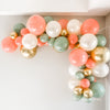 Soft-Toned Holiday Balloon Arch – Elegant Boho Christmas Party Decoration
