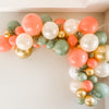 Soft-Toned Holiday Balloon Arch – Elegant Boho Christmas Party Decoration
