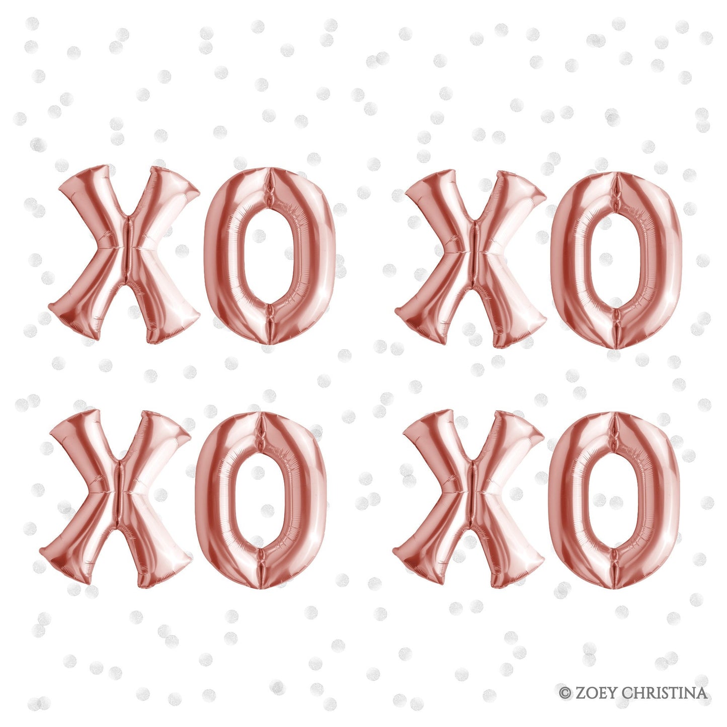 XOXO Foil Letter Balloons: Valentine Balloon Letters | Bachelorette & Bridal Shower Decor