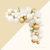 Neutral Luxe Balloon Arch – Gold & White Boho Wedding Decoration
