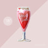 Romantic "Here's to Us" Balloon – Perfect for Love-Themed Celebrations!