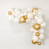 Neutral Luxe Balloon Arch – Gold & White Boho Wedding Decoration