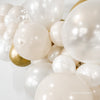Neutral Luxe Balloon Arch – Gold & White Boho Wedding Decoration