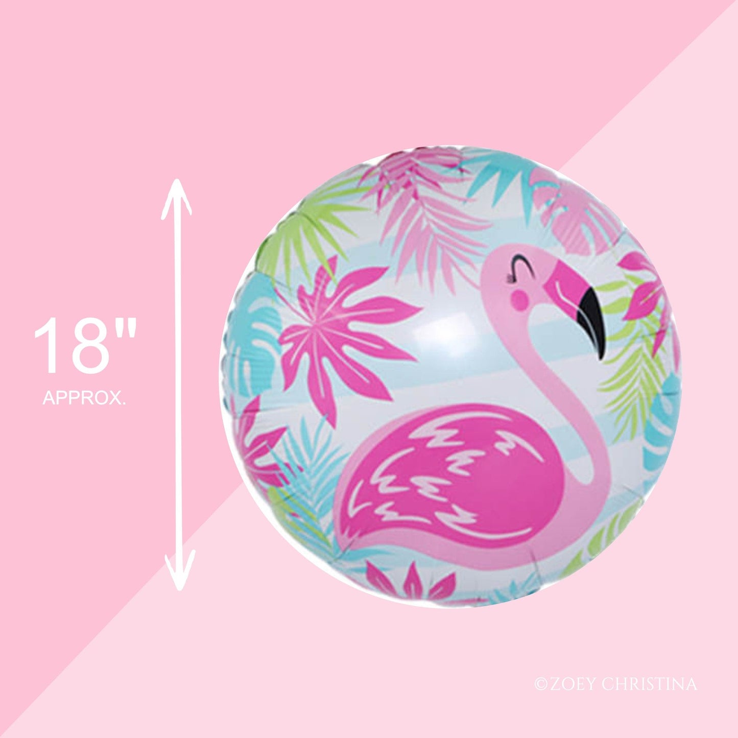 Pink Flamingo Balloon: Tropical Bachelorette Party Decor (18")