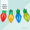 Christmas Bulb Light Balloon Set of 4: Christmas Office party decorations