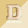 Gold Chenille Letter Patch - 2.5" Self-Adhesive DIY Patches - Perfect for Customizing Bags, Jackets, and More - Initial Name Patches