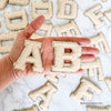 Gold Chenille Letter Patch - 2.5" Self-Adhesive DIY Patches - Perfect for Customizing Bags, Jackets, and More - Initial Name Patches