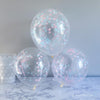 Clear Gender Reveal Confetti Balloon – Light Blue & Light Pink Confetti