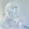 Clear Gender Reveal Confetti Balloon – Light Blue & Light Pink Confetti