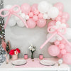 Pink Bow Balloon Garland – Pink & White Balloon Arch Kit for Elegant Parties