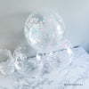 Clear Gender Reveal Confetti Balloon – Light Blue & Light Pink Confetti