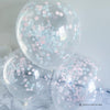 Clear Gender Reveal Confetti Balloon – Light Blue & Light Pink Confetti