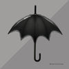 Black Umbrella Foil Balloon – Gothic Wednesday-Inspired Party Decor