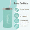 911 Dispatcher Travel Tumbler: Mint Iridescent Stainless Steel, 16oz