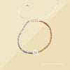 Dainty Initial Bracelet - Blue & Gold Design - Perfect Bridesmaid Gift or Personalized Favor