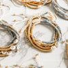 Dainty Initial Bracelet - Blue & Gold Design - Perfect Bridesmaid Gift or Personalized Favor
