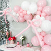 Pink Bow Balloon Garland – Pink & White Balloon Arch Kit for Elegant Parties