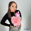 Flamingo Pom Pom hanger 4 Pack - Bachelorette Party Balloon decor, Flamingo decorations, Tropical last splash party Summer ideas