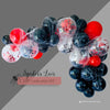 🕷️ Black & Red Balloon Garland Kit with Faux Spider Web Accent [Other colors Available]