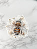 Bee Floral Vinyl Sticker – Bee Stickers for goodie bags - Bee collection Gifts - Bumblebee Waterproof & Durable - Cottagecore laptop sticker