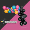 Wednesday Mood Party Decor | Moody Bright BFF Balloon Garland Kit – Dual Aesthetic Party Decor | Black & Colorful Pastel Opposites Attract