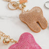 Sparkly Tooth Keychain – Dental-Inspired Sequin Charm for Dental Assistants, Hygienists & Tooth Lovers