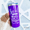 Social Work Passion Tumbler: Purple Iridescent Stainless Steel 16oz Cup