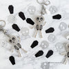 Rhinestone Skeleton Keychain, Halloween Charm for Backpacks, Bags & Medical Workers, Cute Spooky Chain for Radiology, Anatomy, Health Pros