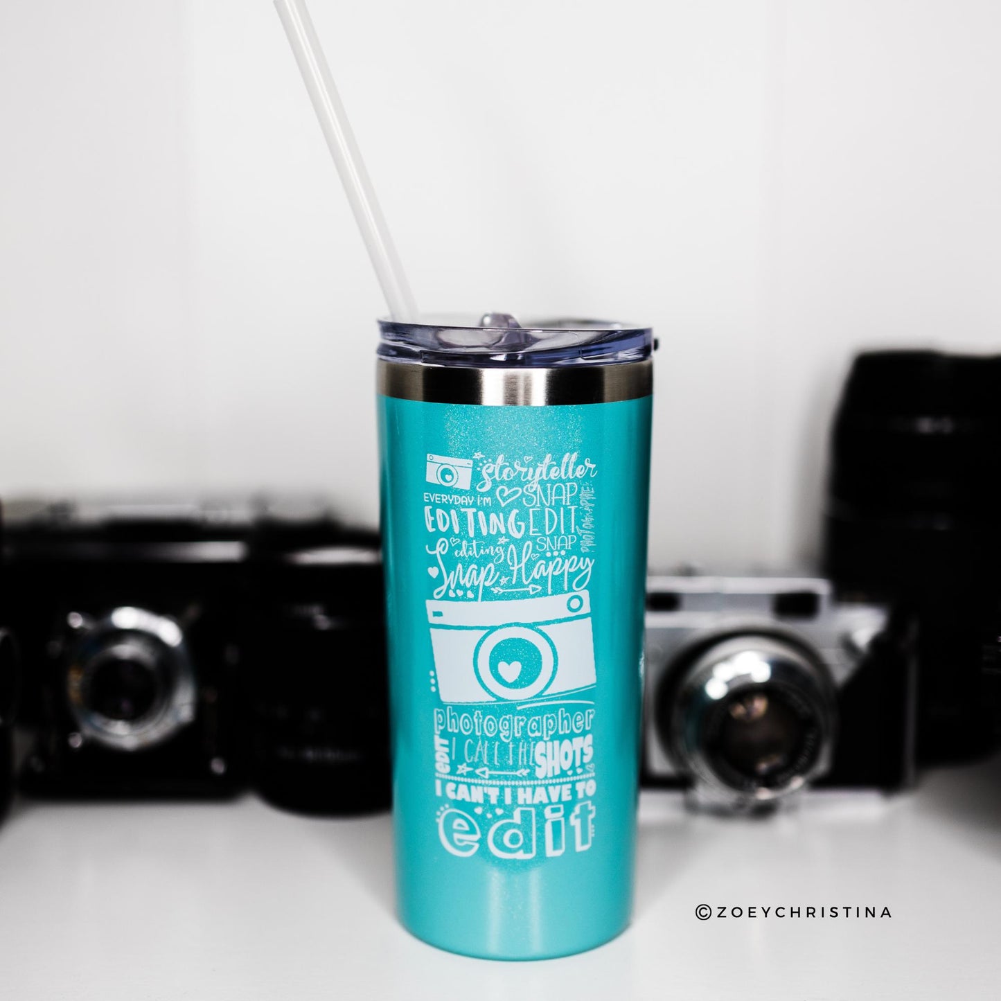Photographer Travel Coffee Tumbler – Editing Coffee Cup, Gift for photography